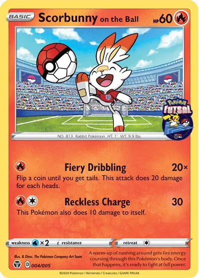 Scorbunny on the Ball - 004/005 - Pokemon Futsal - Miscellaneous