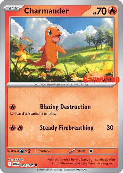 Charmander - 004/165 - GameStop Exclusive - Miscellaneous