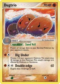 Dugtrio - 005/100 - EX Crystal Guardians - Deck Exclusives