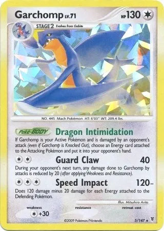 Garchomp - 005/147 - Cracked Ice Holo - Deck Exclusives