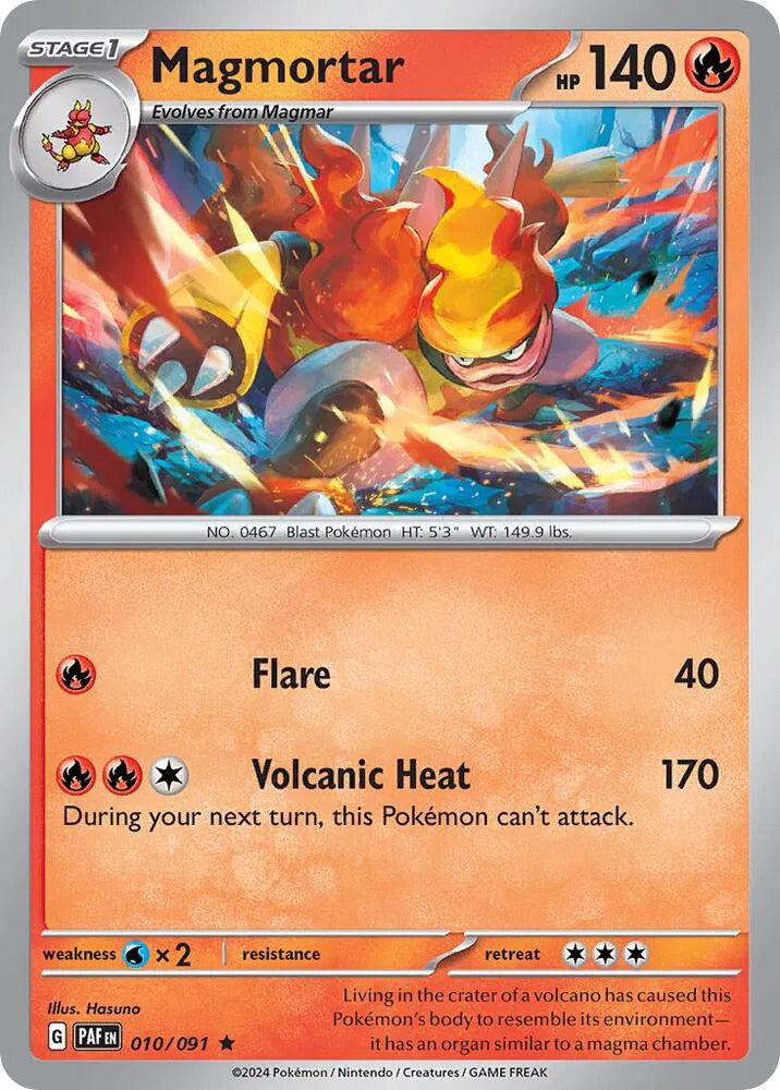 Magmortar - 010/091 - Paldean Fates - Deck Exclusives