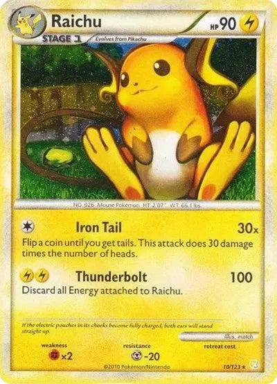 Raichu - 010/123 - Cracked Ice Holo - Deck Exclusives