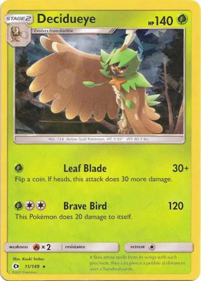 Decidueye - 011/149 - Cracked Ice Holo - Deck Exclusives