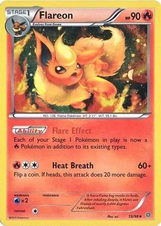 Flareon - 13/98 - Cosmos Holo - Miscellaneous