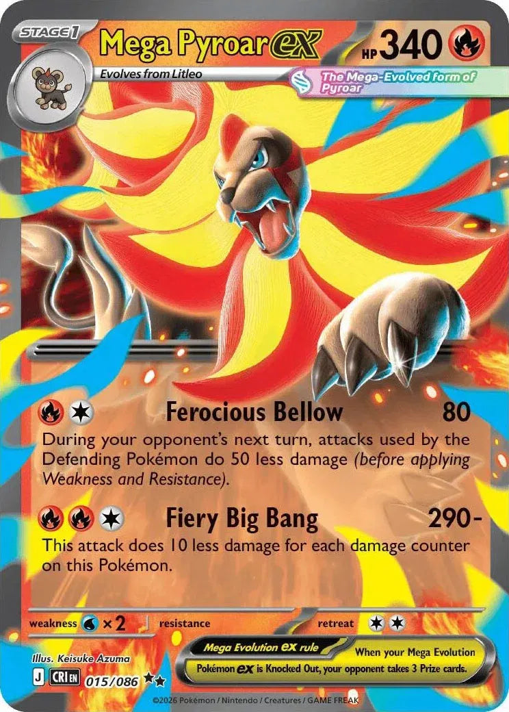 Mega Pyroar ex - 015/086 - Chaos Rising