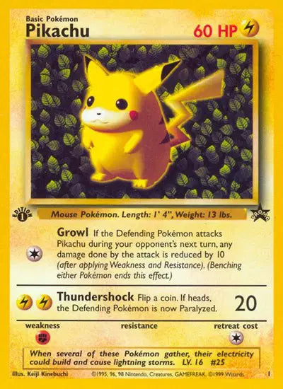 Pikachu - 1 - 1st Edition - Misprint - WoTC Promo