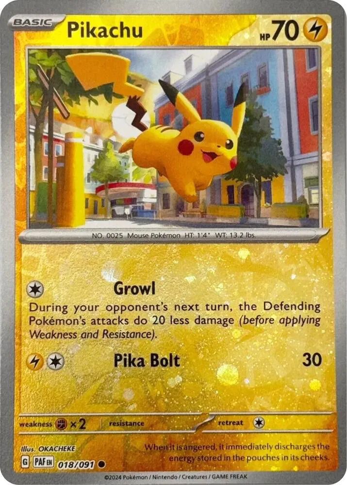 Pikachu - 018/091 - Reverse Cosmos Holo - Miscellaneous