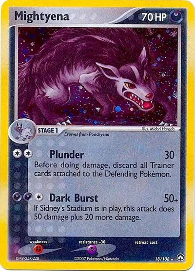 Mightyena - 018/108 - Cosmos Holo - Deck Exclusives