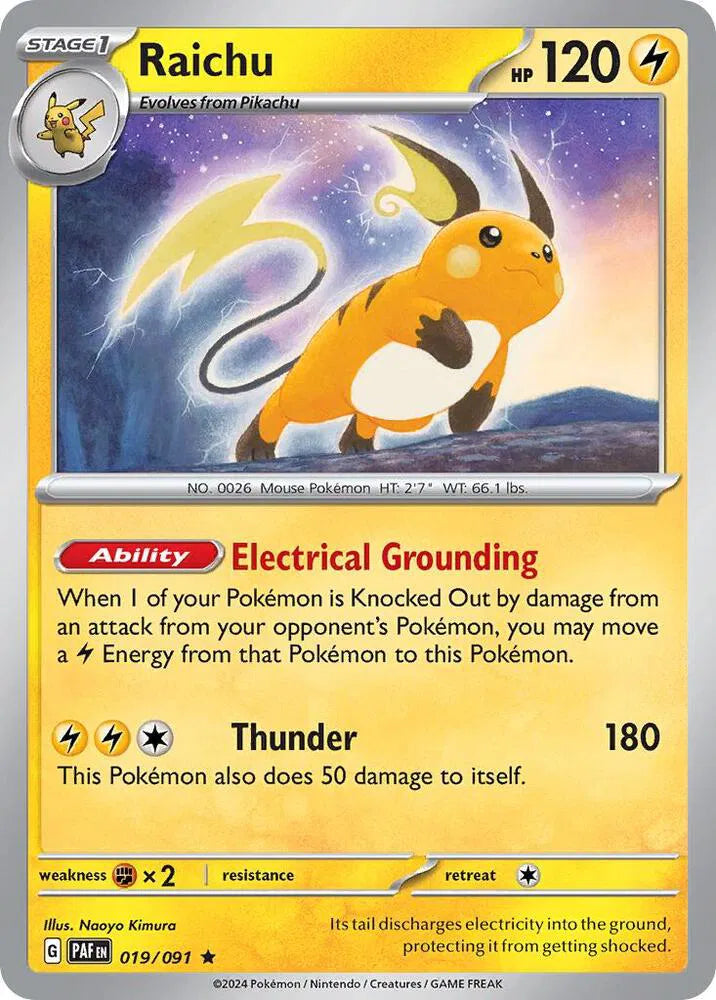 Raichu - 019/091 - Paldean Fates - Deck Exclusives