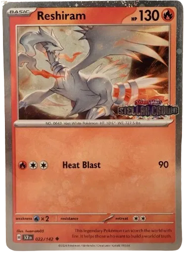 Reshiram - 022/142 - Stellar Crown Stamped - Miscellaneous