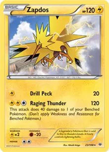 Zapdos - 023/108 - XY Roaring Skies - Deck Exclusives