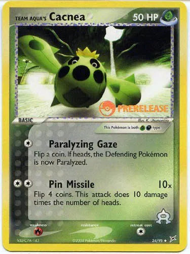 Team Aqua's Cacnea - 24/95 - Prerelease - Miscellaneous