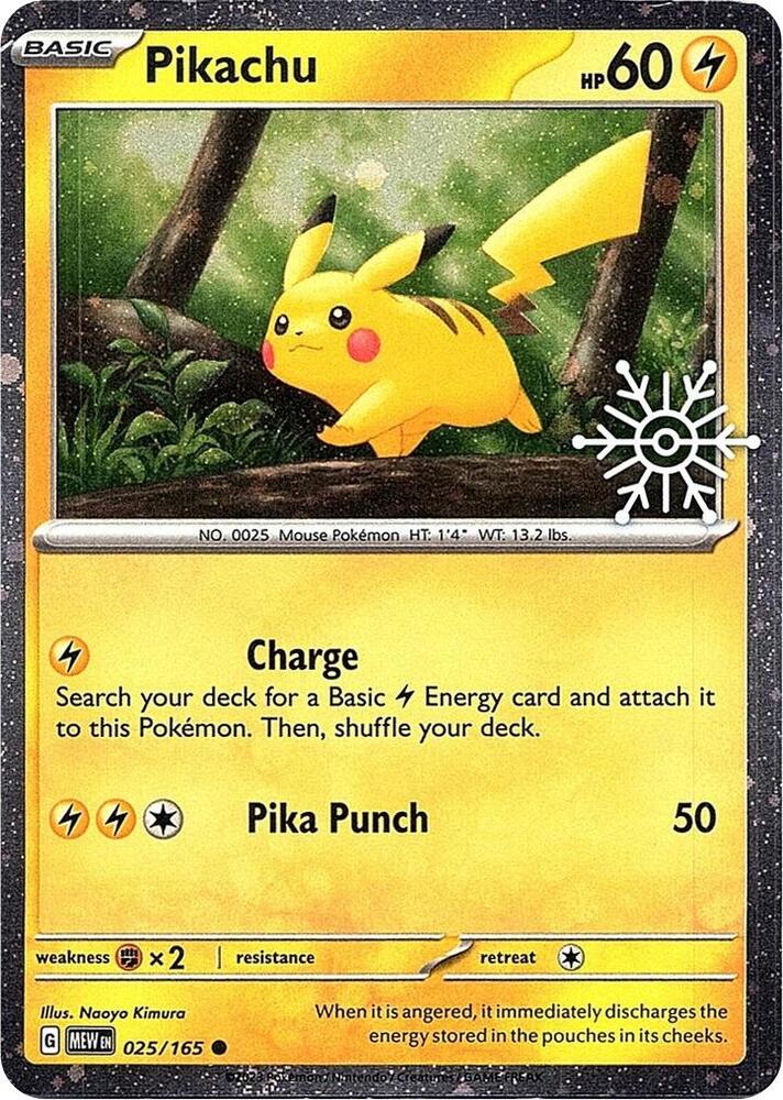 Pikachu - 025/165 - Holiday Calendar - Miscellaneous