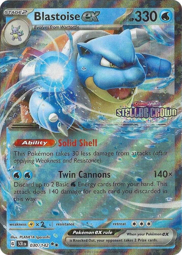 Blastoise ex - 030/142 - Stellar Crown Stamp - Miscellaneous