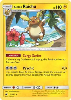 Alolan Raichu - 031/111 - SM Crimson Invasion - Deck Exclusives