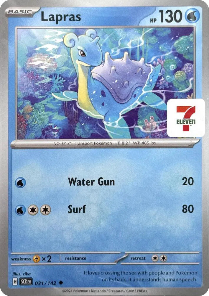 Lapras - 031/142 - 7-Eleven Promo - Miscellaneous