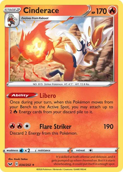 Cinderace -034/202 - Non Holo - Deck Exclusives