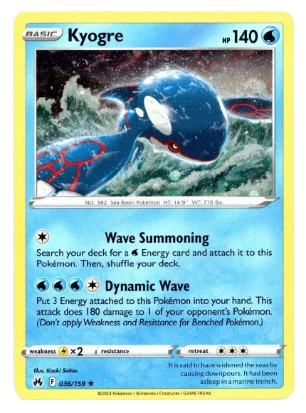 Kyogre - 036/159 - Pixel Holo - Miscellaneous
