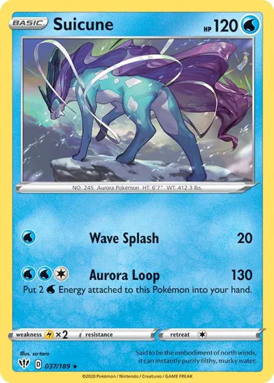 Suicune - 037/189 - Deck Exclusives