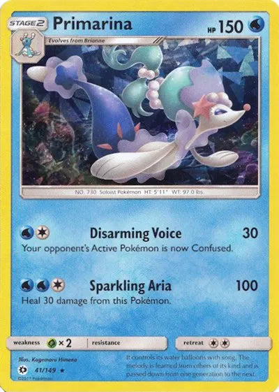 Primarina - 041/149 - Cracked Ice Holo - Deck Exclusives