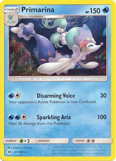 Primarina - 41/149 - Water Web Holo - Miscellaneous Cards & Products