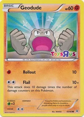 Geodude - 43/83 - Toys R Us Promo - Miscellaneous Cards & Products