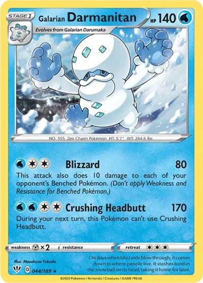 Galarian Darmanitan - 044/189 - Cracked Ice Holo - Deck Exclusives