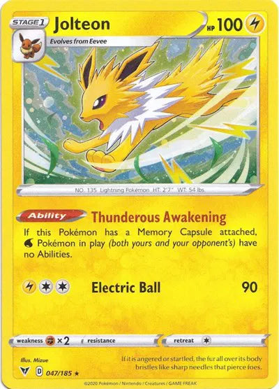 Jolteon - 047/185 - Cosmos Holo - Miscellaneous Cards & Products