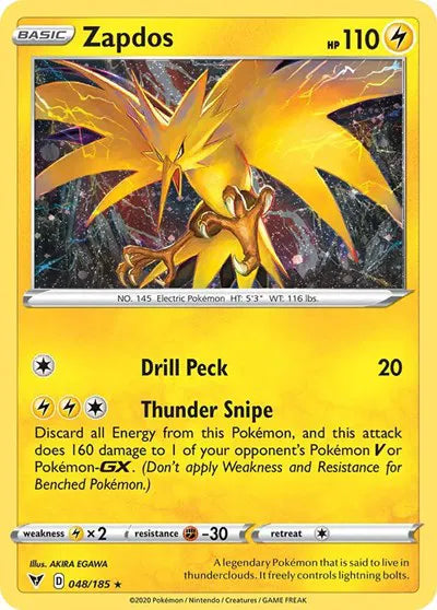 Zapdos - 048/185 - Cosmos Holo - Miscellaneous Cards & Products