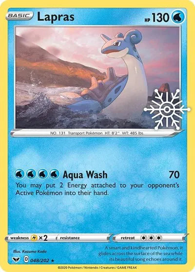 Lapras - 048/202 - Holiday Calendar - Miscellaneous Cards & Products