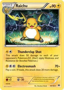 Raichu -049/162 - XY BREAKthrough - Cracked Ice Holo - Deck Exclusives
