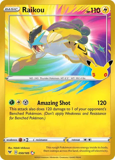 Raikou - 050/185 - 30th Celebration - Classic Collection