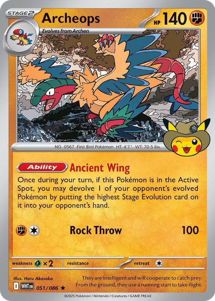 Archeops - 051/086 - Fossil Museum Exclusive - Mega Evolution Promo