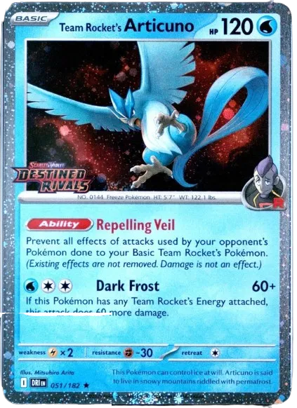 Team Rocket's Articuno - 051/182 - Cosmos Holo - Miscellaneous Cards & Products