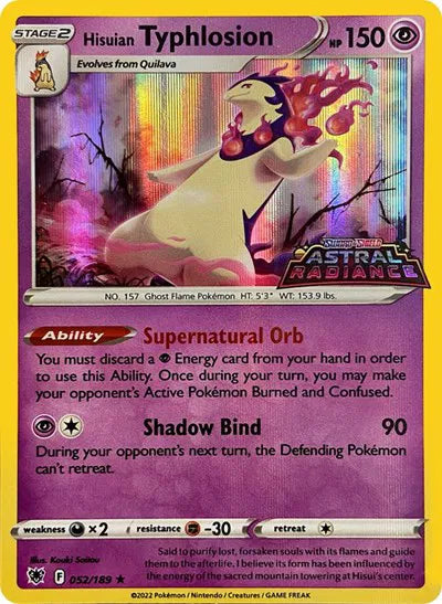 Hisuian Typhlosion - 052/189 - GameStop Exclusive - Miscellaneous Cards & Products