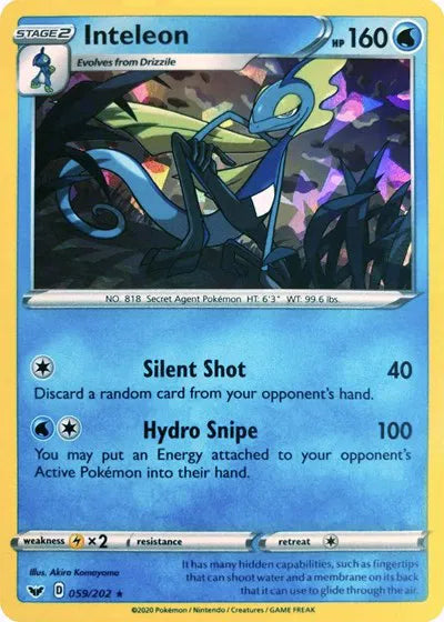 Inteleon - 059/202 - Cracked Ice Holo - Deck Exclusives