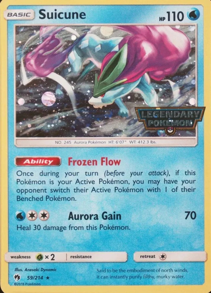 Suicune - 059/214 - Legendary Pokemon Stamped - Miscellaneous Cards & Products