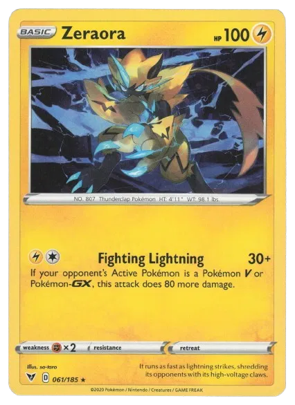 Zeraora - 061/185 - Cosmos Holo - Miscellaneous Cards & Products