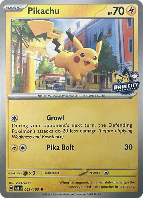Pikachu - 062/193 - Rain City Showcase - Miscellaneous Cards & Products