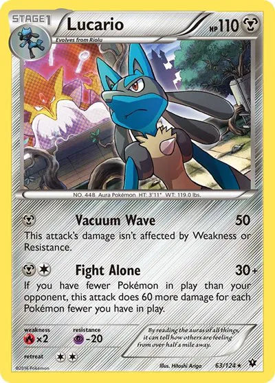 Lucario - 63/124 - Cosmos Holo - Miscellaneous Cards & Products