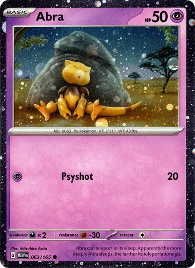 Abra - 063/165 - Cosmos Holo - Miscellaneous Cards & Products