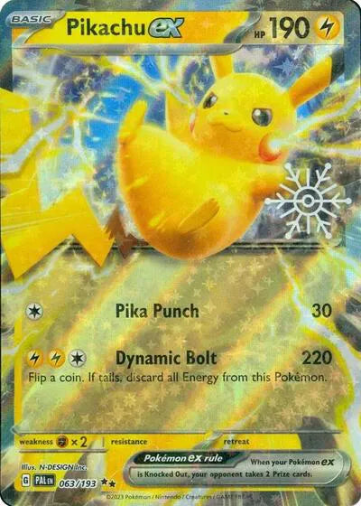 Pikachu ex - 063/193 - Holiday Calendar - Miscellaneous Cards & Products