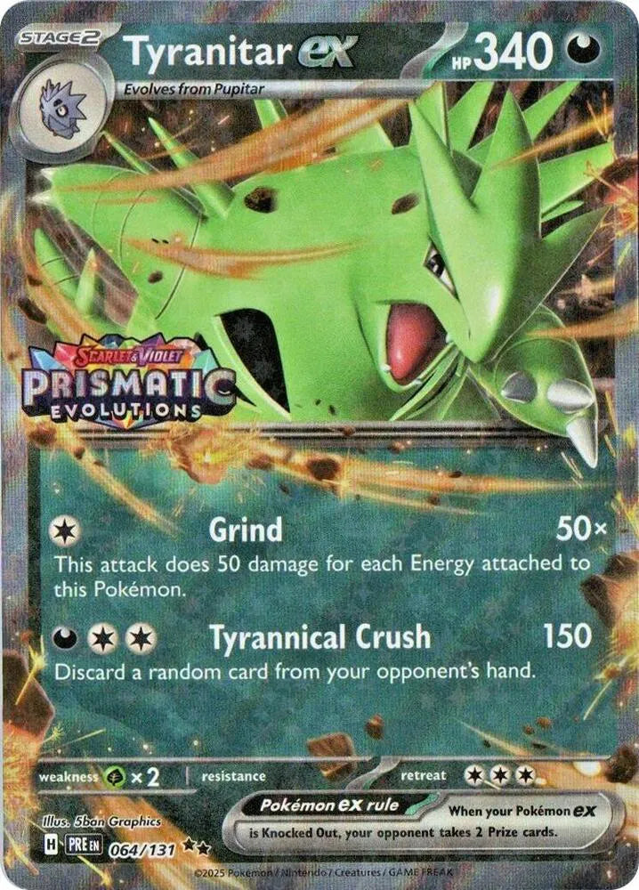 Tyranitar ex - 064/131 - Prismatic Evolutions Stamp - Miscellaneous Cards & Products