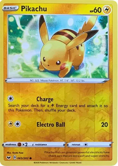 Pikachu - 065/202 - Reverse Cosmos Holo - Miscellaneous Cards & Products