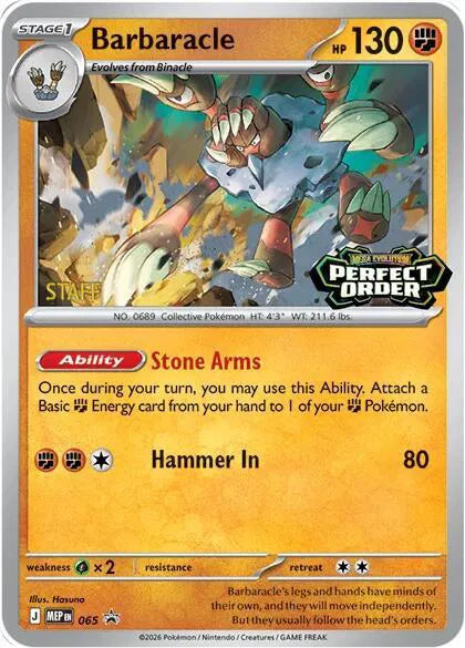 Barbaracle - 065 - Staff - Mega Evolution Promo