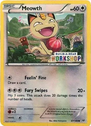 Meowth - 67/108 - Build-A-Bear Workshop Exclusive - Miscellaneous Cards & Product