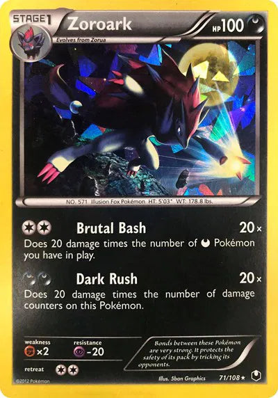 Zoroark - 071/108 - Cracked Ice Holo - Deck Exclusives