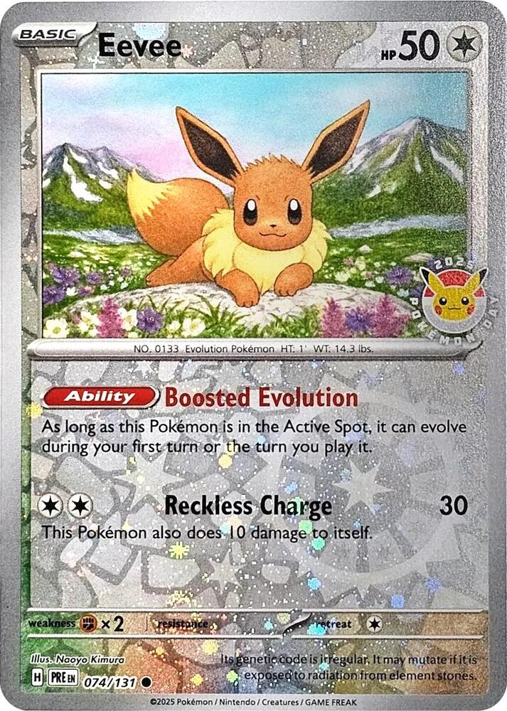 Eevee - 074/131 - Pokemon Day 2025 - Reverse Cosmos Holo