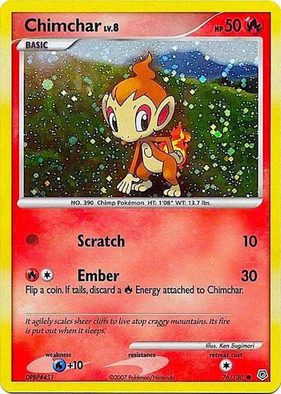 Chimchar - 76/130 - Cosmos Holo - Miscellaneous Cards & Products
