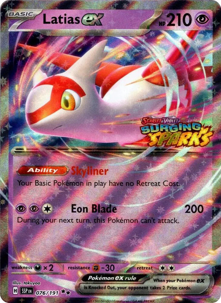 Latias ex - 076/191 - Surging Sparks - Miscellaneous Cards & Products